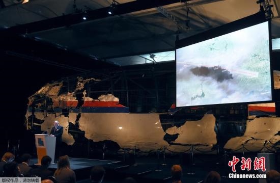 資料圖：MH17墜毀客機殘骸。