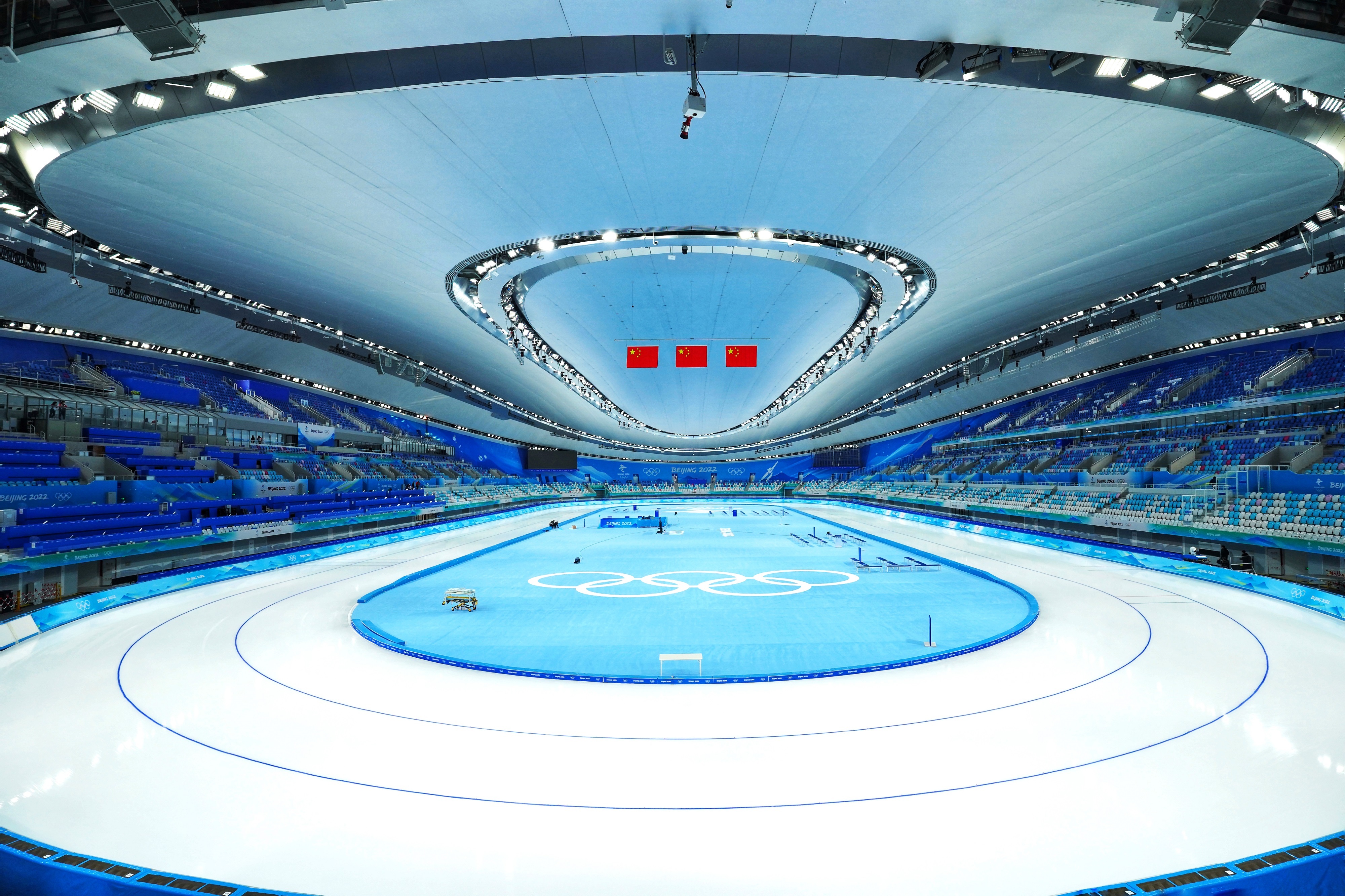 △國家速滑館，2022年1月4日，習(xí)近平總書記到這里調(diào)研。(圖/總臺(tái)國廣記者李晉拍攝)