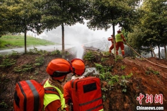 演練現(xiàn)場。瀘州消防供圖