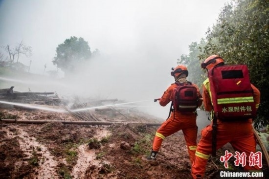 演練現(xiàn)場。瀘州消防供圖
