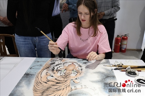 【2023打卡中國】外國網(wǎng)紅打卡河南畫虎村 感受鄉(xiāng)村振興“虎虎生威”_fororder_圖片19