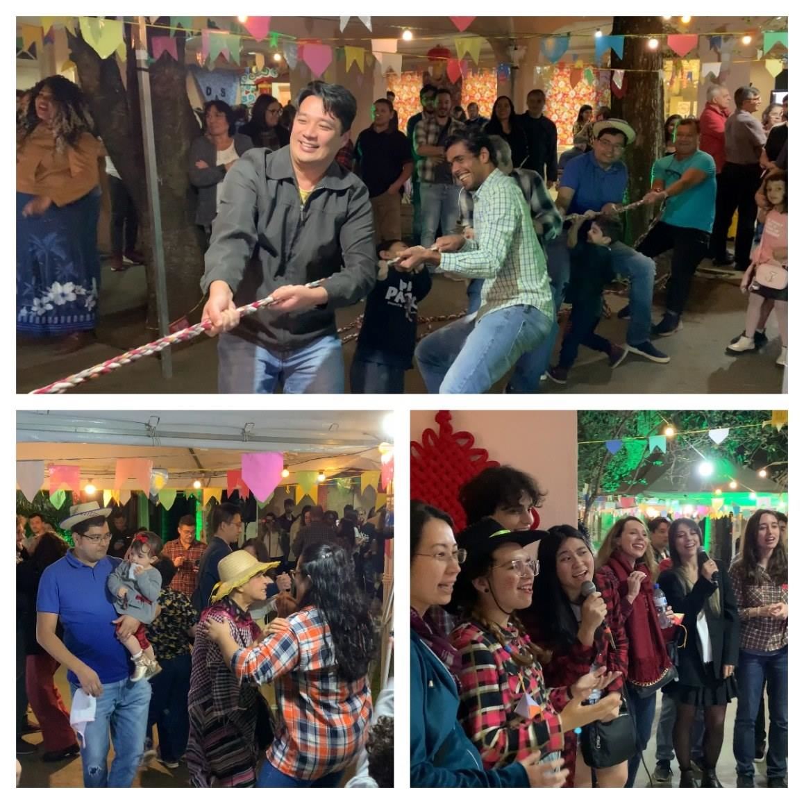 參與者在活動中體驗(yàn)巴西豐收節(jié)文化元素。（圣保羅州立大學(xué)孔子學(xué)院供圖）