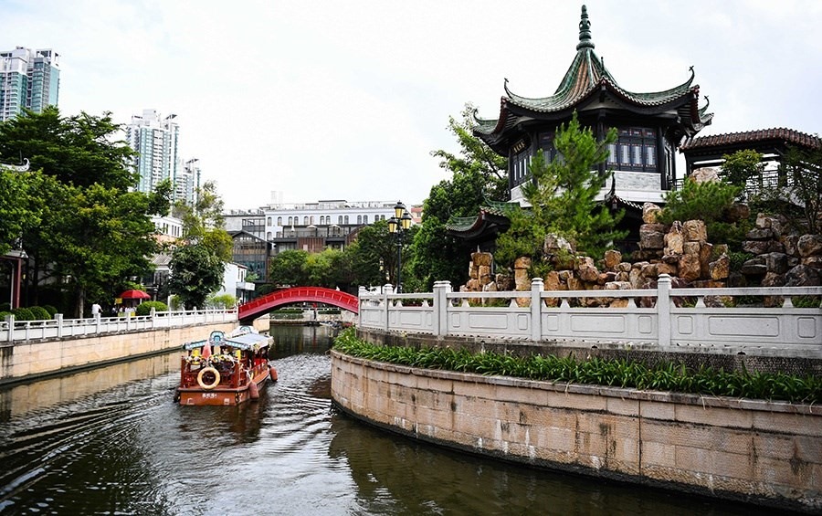 2022年7月19日拍攝的廣州永慶坊一角。新華社記者 鄧華 攝