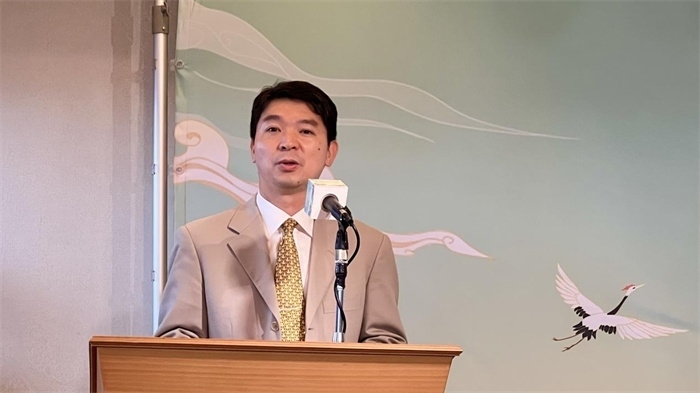 中國駐東京旅游辦事處主任歐陽安致辭。中國駐東京旅游辦事處供圖