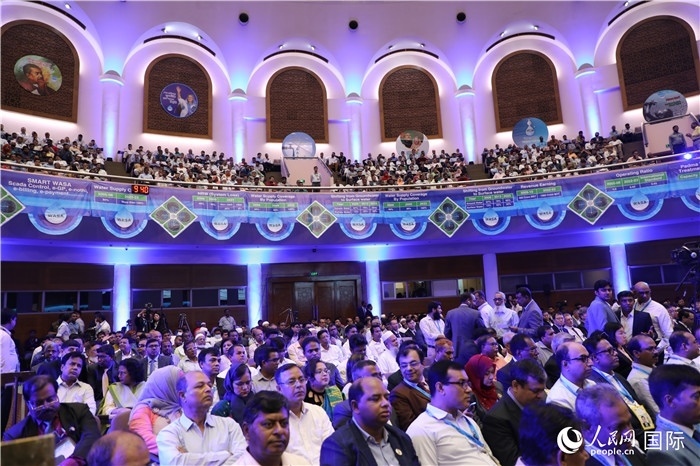 7月13日，達舍爾甘地污水處理廠項目竣工典禮舉行。人民網(wǎng)記者 孫廣勇攝