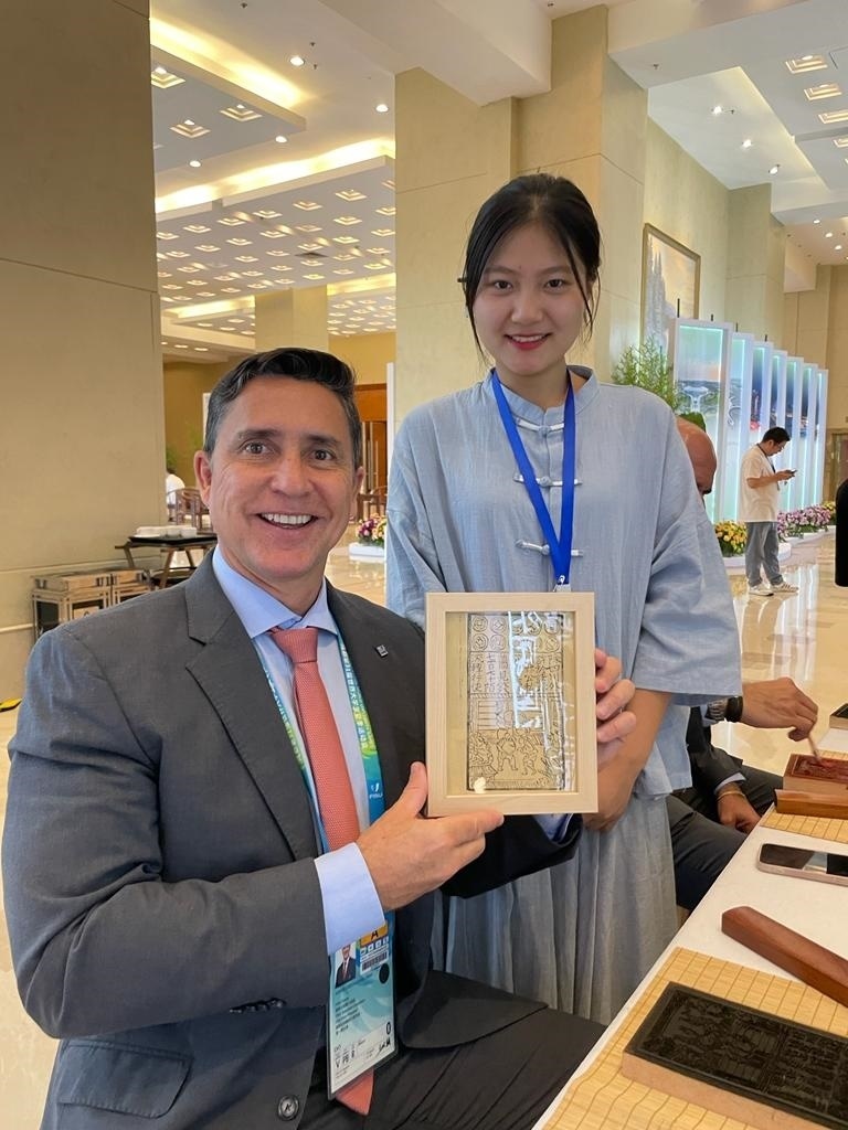 巴西大學(xué)生體育聯(lián)合會(huì)主席盧西亞諾·卡布拉爾。受訪者供圖