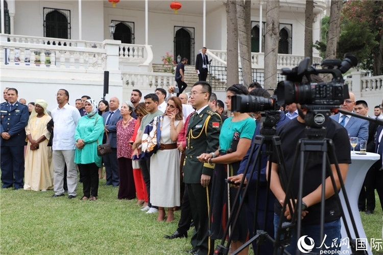 圖為招待會現場。人民網記者 王傳寶攝