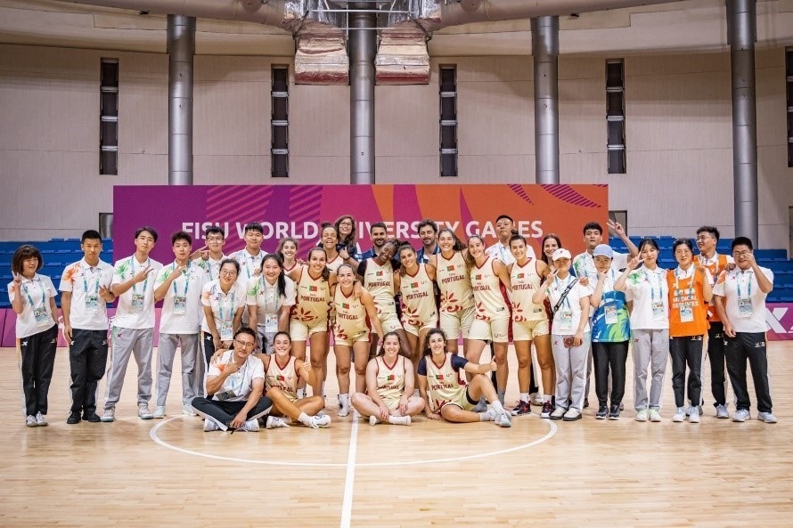 成都大運會葡萄牙女子籃球隊。 受訪者供圖