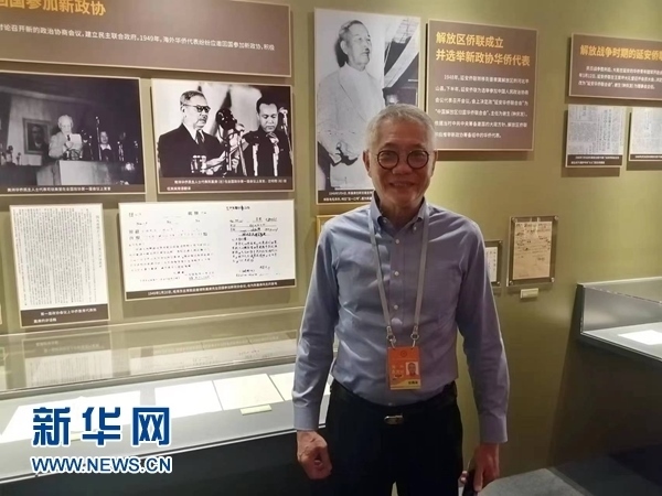 印尼廣東社團聯(lián)合總會總主席張錦泉。新華網(wǎng)記者 侯強 攝