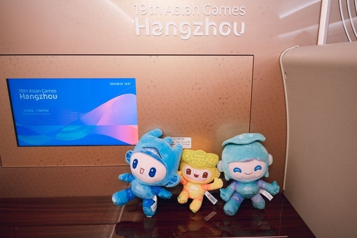 亞運(yùn)會(huì)吉祥物。上海鐵路局融媒體中心供圖