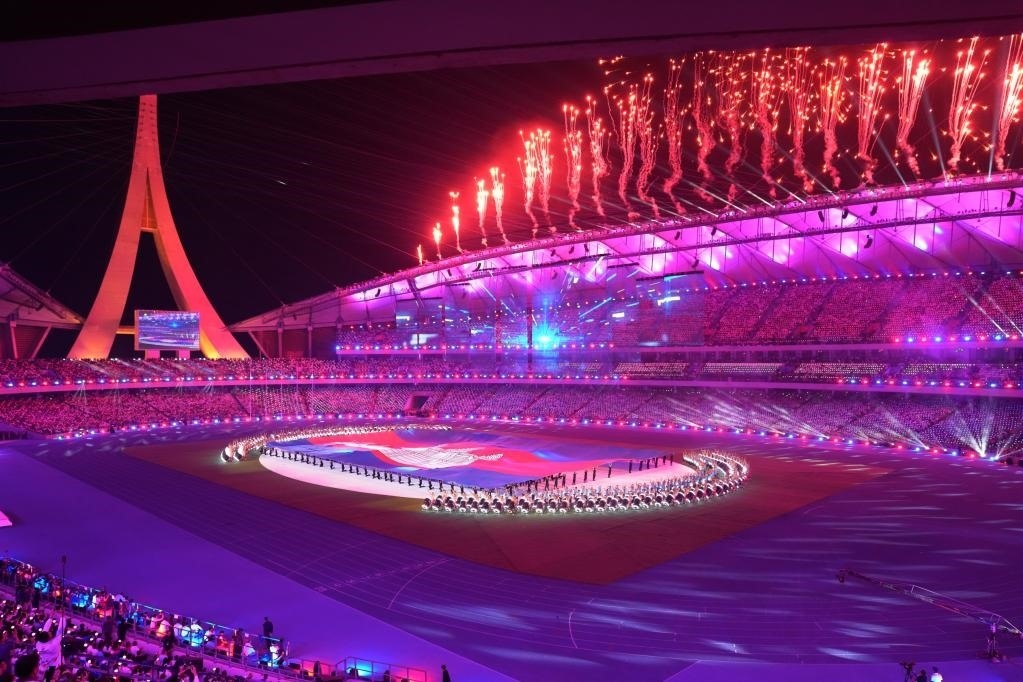 5月5日，第32屆東南亞運動會在柬埔寨首都金邊的國家體育場開幕。