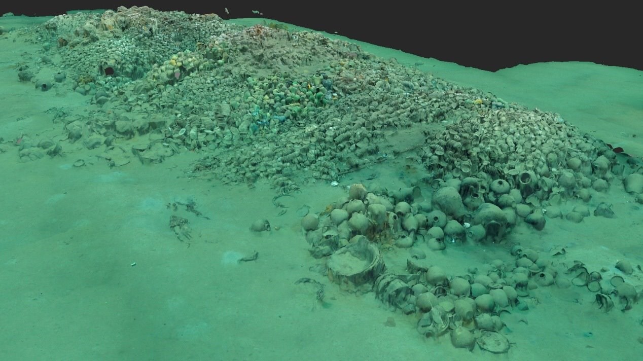 一號(hào)沉船遺址核心區(qū)三維圖。國家文物局供圖