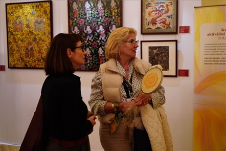 游客觀賞。布達(dá)佩斯中國(guó)文化中心供圖