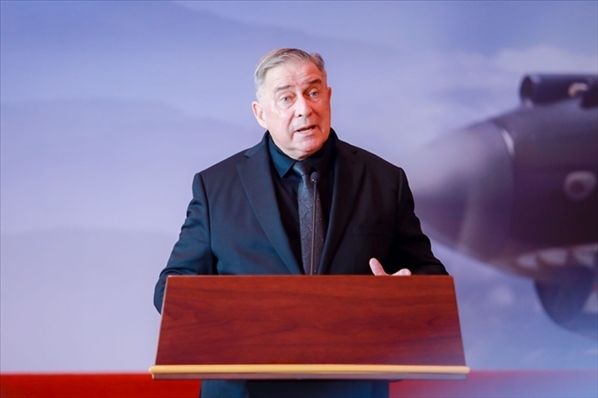 2023年10月30日，美中航空遺產(chǎn)基金會主席杰弗里·格林在中國人民抗日戰(zhàn)爭紀念館的活動中發(fā)表講話。中國人民對外友好協(xié)會供圖