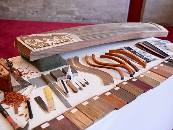 蘭考古箏制作展示。中央音樂學(xué)院供圖