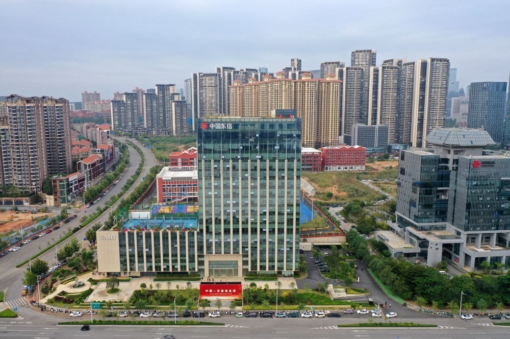 中國—東盟信息港（無人機照片）。