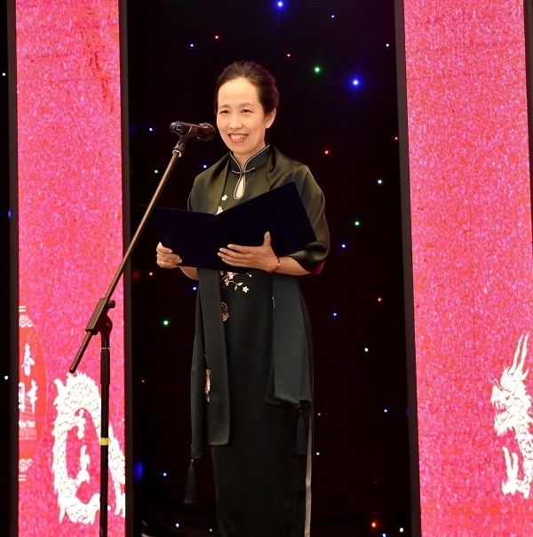 中國(guó)駐阿拉木圖總領(lǐng)事蔣薇致辭。中國(guó)駐阿拉木圖總領(lǐng)館供圖