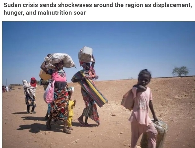 糧食危機、營養(yǎng)不良、霍亂 蘇丹人道主義危機嚴重