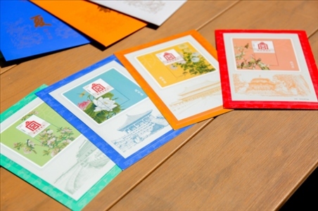 《四季故宮》藏書票。故宮博物院供圖