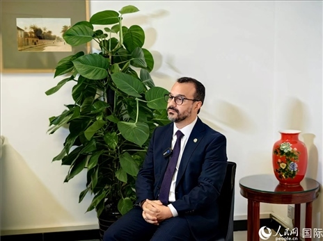 巴西文化部副部長卡西修斯·羅薩接受人民網專訪。人民網記者 符園園攝