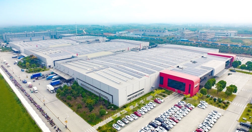 圖為德力西電氣蕪湖工廠（無人機照片）。（德力西集團供圖）