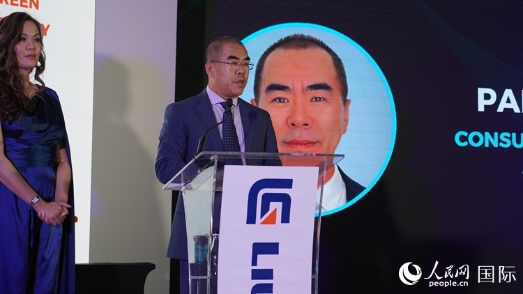 中國駐約翰內(nèi)斯堡總領(lǐng)事潘慶江發(fā)言致辭。人民網(wǎng) 張茜攝