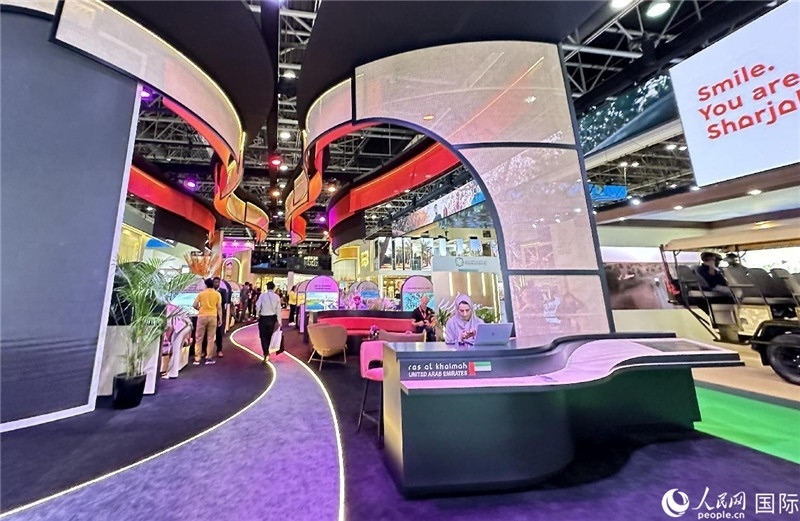 阿聯(lián)酋沙迦展臺(tái)。人民網(wǎng)記者管克江攝