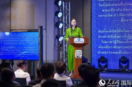 中國駐泰國大使館公使銜參贊常禹萌致辭。（普拉維攝）