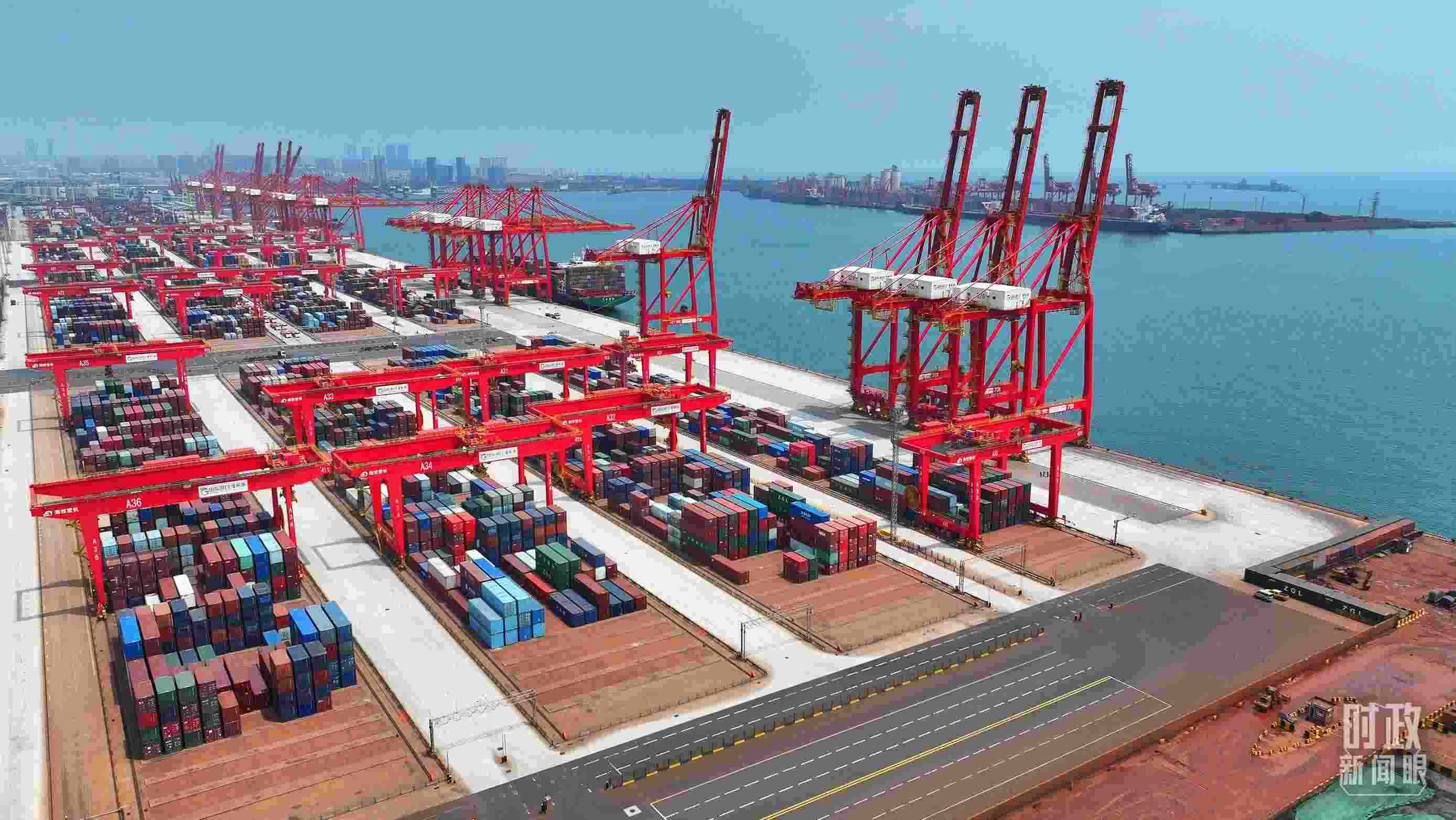 山東日照港。（總臺央視記者范凱拍攝）