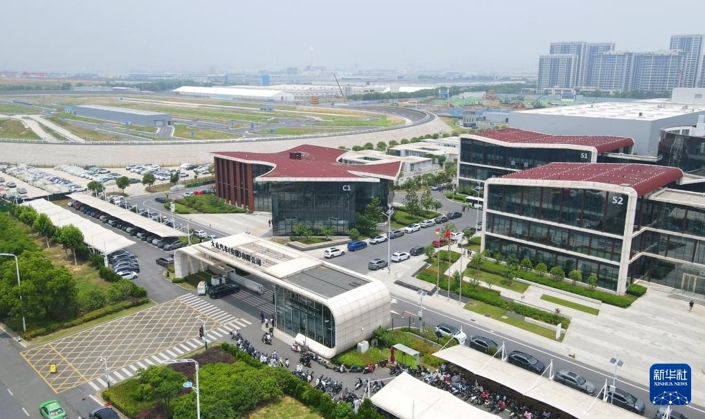 大眾汽車(chē)（安徽）有限公司外景（無(wú)人機(jī)照片，2024年6月7日攝）。新華社記者 郭晨 攝