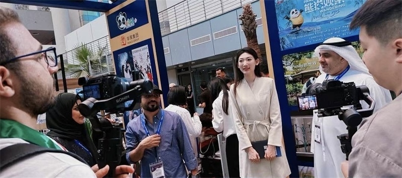 中國聯(lián)合展臺引發(fā)阿拉伯媒體關(guān)注。主辦方供圖