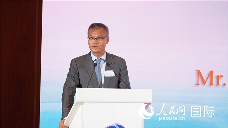 中國駐南非使館鄭冰開公使發(fā)言。 人民網(wǎng) 張茜 攝