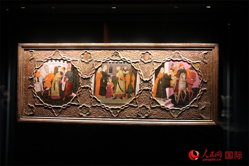 展覽“傳奇之旅：馬可·波羅與絲綢之路上的世界”展品。人民網(wǎng) 殷韜攝