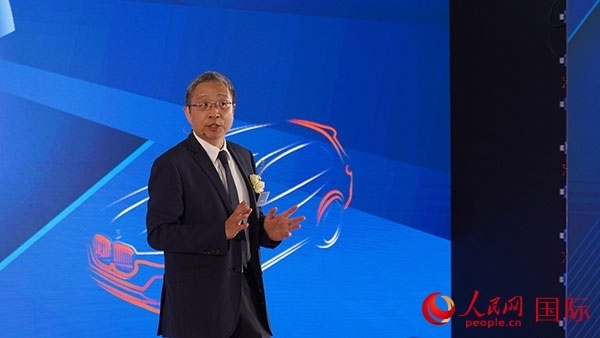 延鋒彼歐總經(jīng)理倪建華致辭。人民網(wǎng) 張茜攝