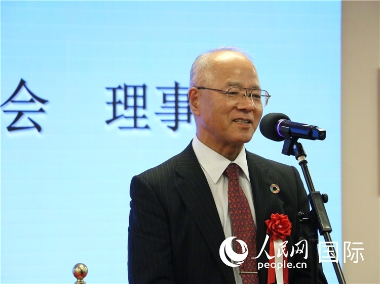 日中協(xié)會理事長瀨野清水致辭。人民網(wǎng) 許可攝
