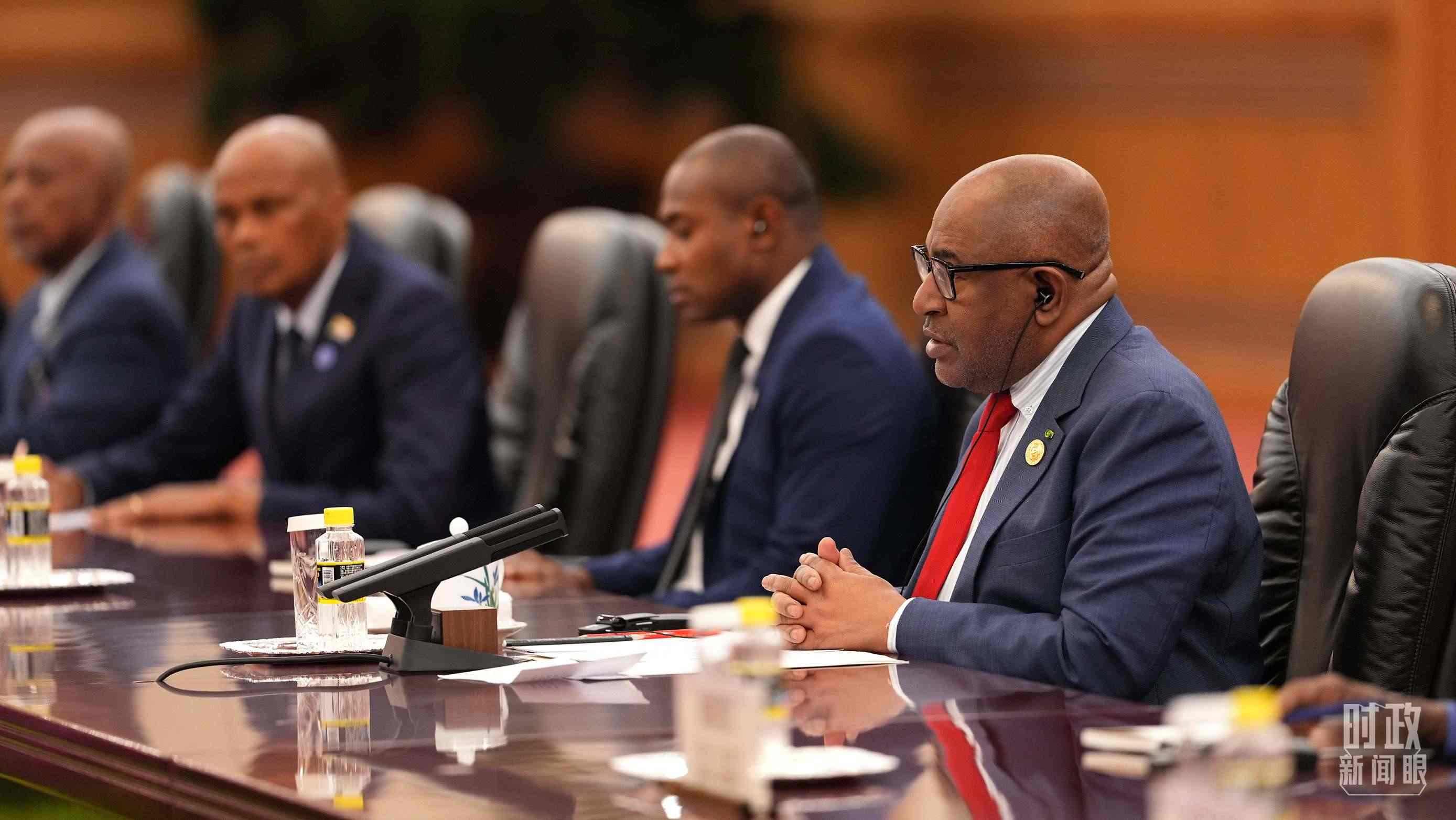 △科摩羅總統(tǒng)阿扎利。（總臺(tái)記者李晉拍攝）