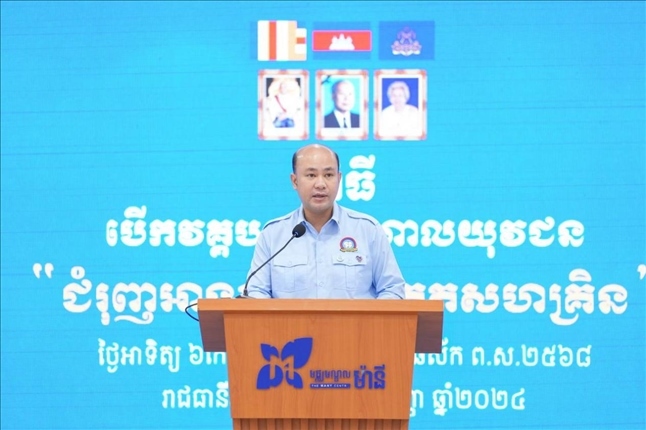 洪瑪尼在開幕式致辭?；顒又鬓k方供圖