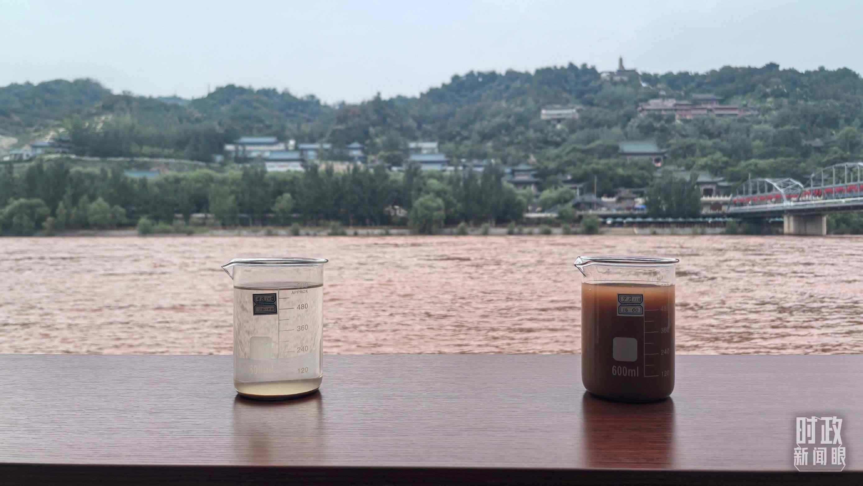 △黃河水質(zhì)監(jiān)測。（總臺央視記者陸泓宇拍攝）