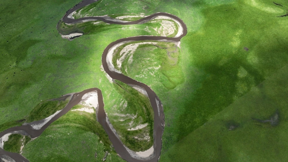 2023年7月6日在甘肅省甘南藏族自治州瑪曲縣拍攝的阿萬倉濕地景色（無人機(jī)照片）?，斍鷿竦卣嫉?62萬畝，是黃河上游重要的水源涵養(yǎng)區(qū)和生態(tài)功能區(qū)，被譽(yù)為“黃河之腎”。