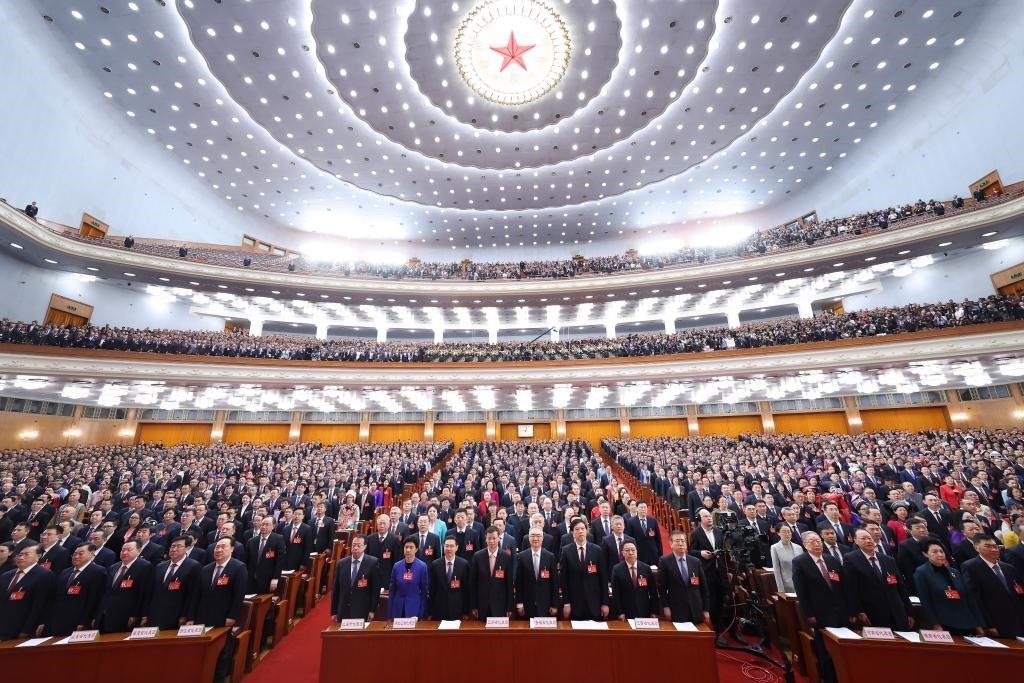2024年3月5日，第十四屆全國(guó)人民代表大會(huì)第二次會(huì)議在北京人民大會(huì)堂開(kāi)幕。新華社記者 黃敬文 攝