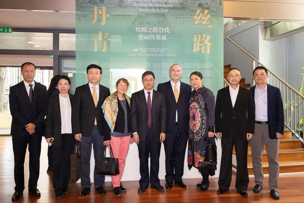 “絲路丹青——絲綢之路沿線壁畫傳摹展”在巴黎中國文化中心隆重開幕。中國藝術(shù)研究院供圖