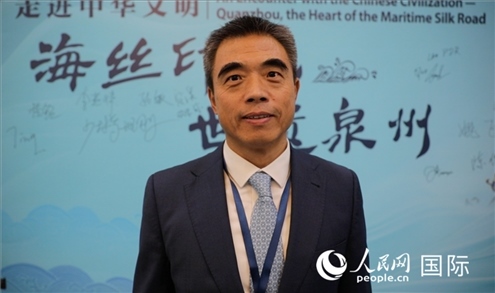 泉州市人民政府副市長姚飛接受人民網(wǎng)采訪。人民網(wǎng) 王婧攝