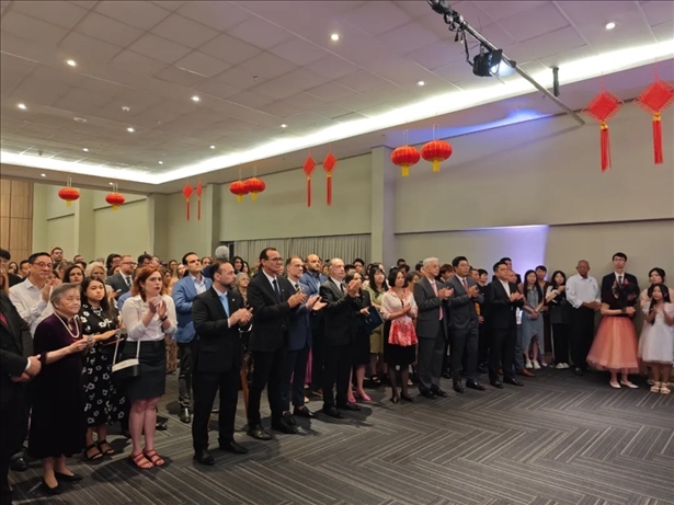 圖為招待會現(xiàn)場。 中國駐累西腓總領(lǐng)館供圖