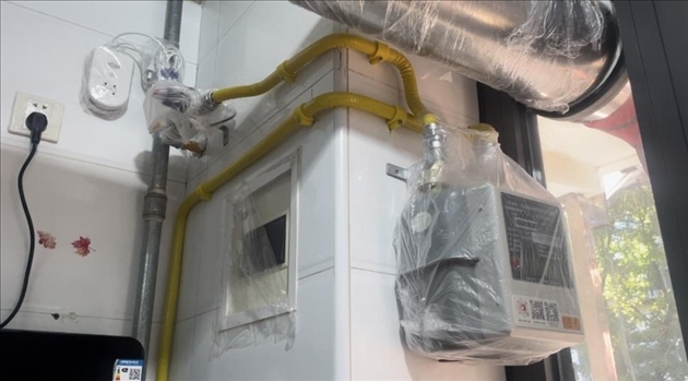 北京市石景山區(qū)高井路社區(qū)更換燃氣管道后的居民家。人民網 劉佳欣攝