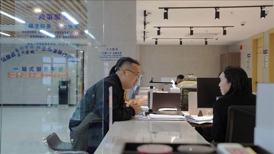 浙江省臺州市辦事群眾在政務服務中心咨詢業(yè)務辦理相關問題。圖片來源：人民網浙江頻道