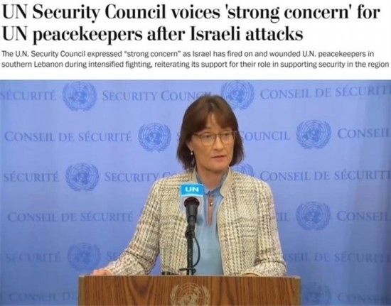 《華盛頓郵報》報道截圖（題圖為本月安理會輪值主席、瑞士常駐聯(lián)合國代表帕絲卡萊·貝里斯維爾）