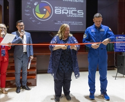 5月29日，“宇宙·金磚國家”圖片巡回展在北京舉辦。 北京俄羅斯文化中心供圖