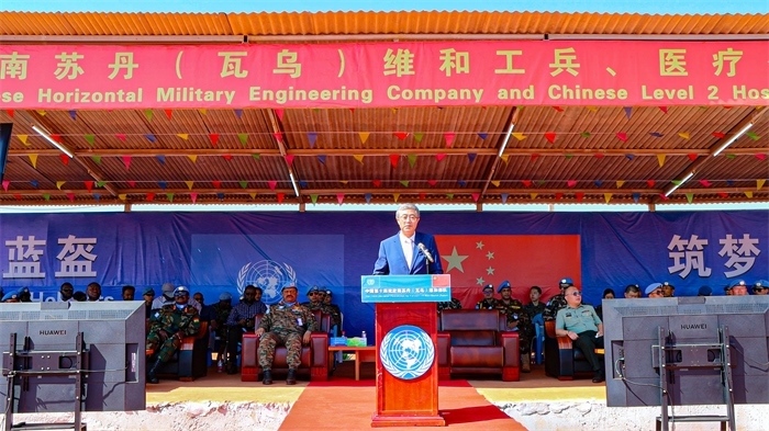 中國駐南蘇丹大使馬強發(fā)言。孫千攝