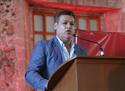 阿爾貝托·維拉致辭。主辦方供圖