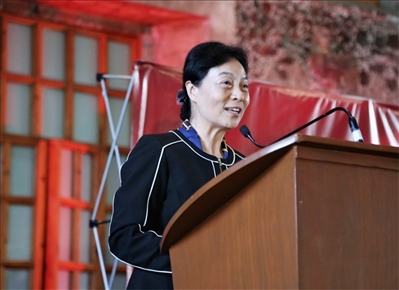 李雅芳作主旨發(fā)言。主辦方供圖